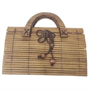 Island Treasures | Jamaica Handmade Bamboo Stick Clutch Bag (One Size)